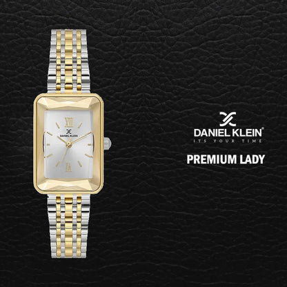 Daniel Klein Premium Rectangular Two Tone Watch - DK.1.13875-5 Kiwi Watches