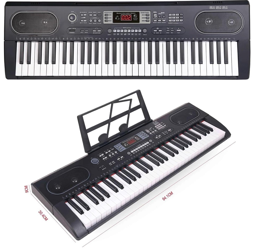 61 Keys Electronic KEYBOARD Piano with Microphone Piano dealonline.co.nz