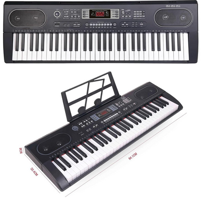 61 Keys Electronic KEYBOARD Piano with Microphone Piano dealonline.co.nz