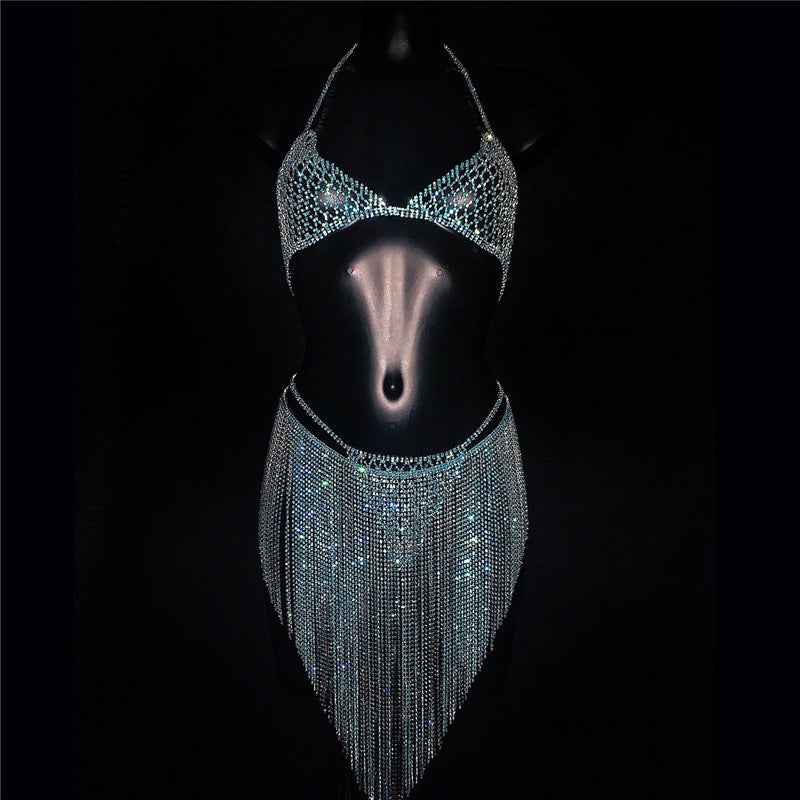 Blue Crystal Body Chain