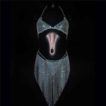 Blue Crystal Body Chain