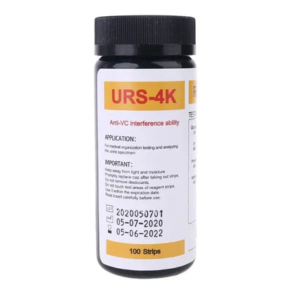 100 Strips URS-4K Urinalysis Reagent Strips - 4 Parameters 9eight5