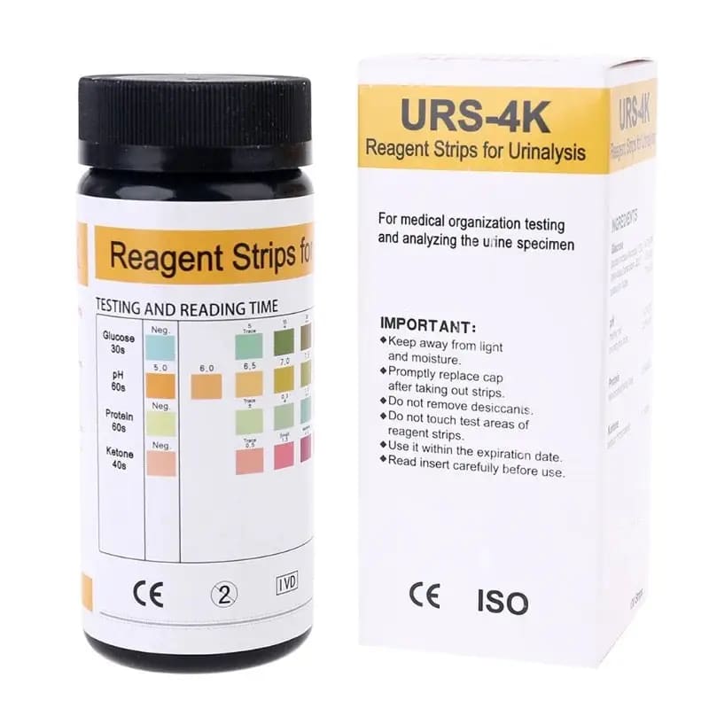 100 Strips URS-4K Urinalysis Reagent Strips - 4 Parameters 9eight5