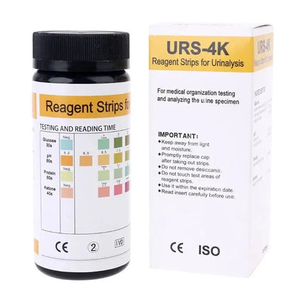 100 Strips URS-4K Urinalysis Reagent Strips - 4 Parameters 9eight5