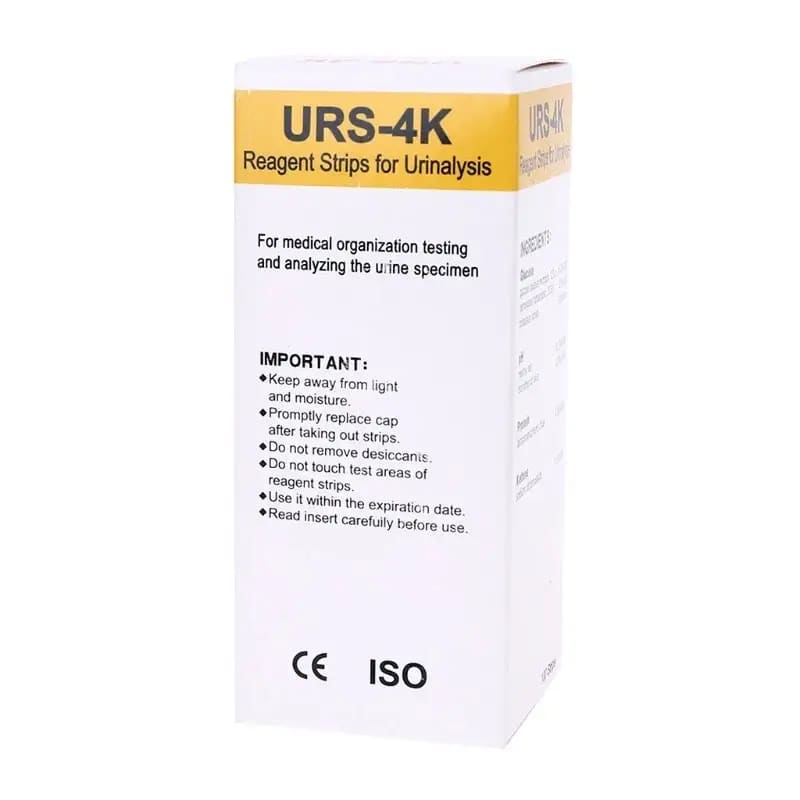 100 Strips URS-4K Urinalysis Reagent Strips - 4 Parameters 9eight5