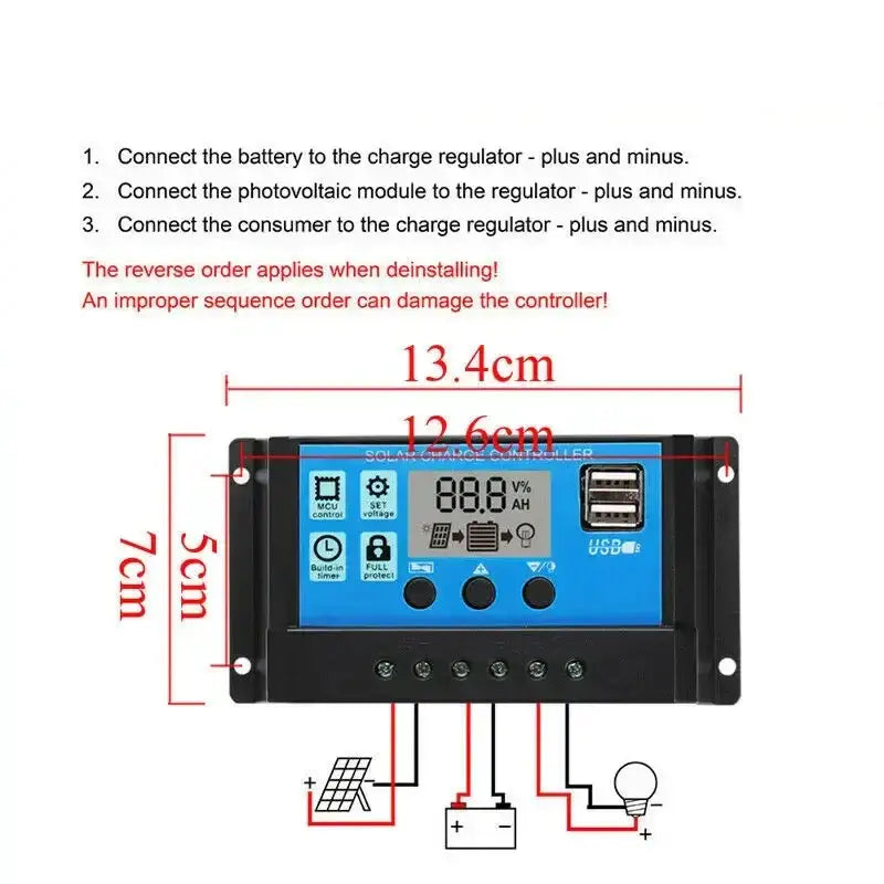 100W 12V Solar Panel Kit with Controller for RV's, caravans & Home (8 different types available) Habicare
