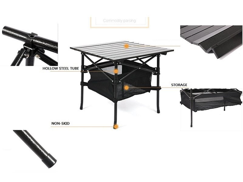 Portable Folding Table Tea Picnic Camping Barbecue Square Table 55cm dealonline.co.nz