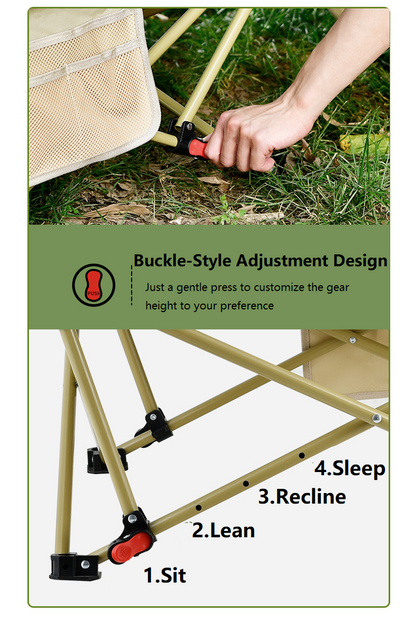 Portable Folding Beach Chair – Enhanced Size & Comfort ECOTREK