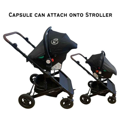 Preorder - Evolve 3 in 1 Stroller + Bassinet + i-Size Capsule Travel System with Sunshade Sets and Mattress + Food Tray