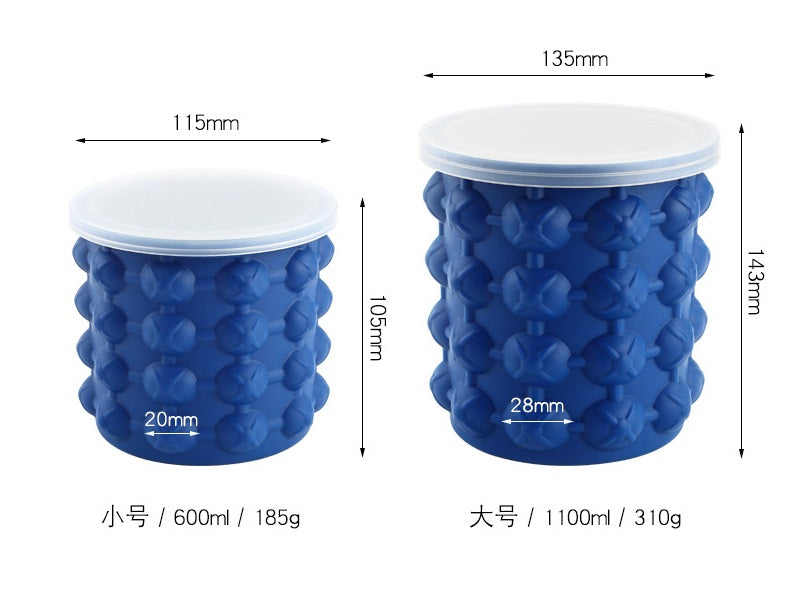 Small Ice Cube Maker Genie Silicone Wine Ice Bucket Big Ice Cube Tray Mold Cup dealonline.co.nz