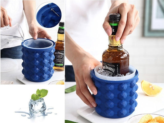 Small Ice Cube Maker Genie Silicone Wine Ice Bucket Big Ice Cube Tray Mold Cup dealonline.co.nz