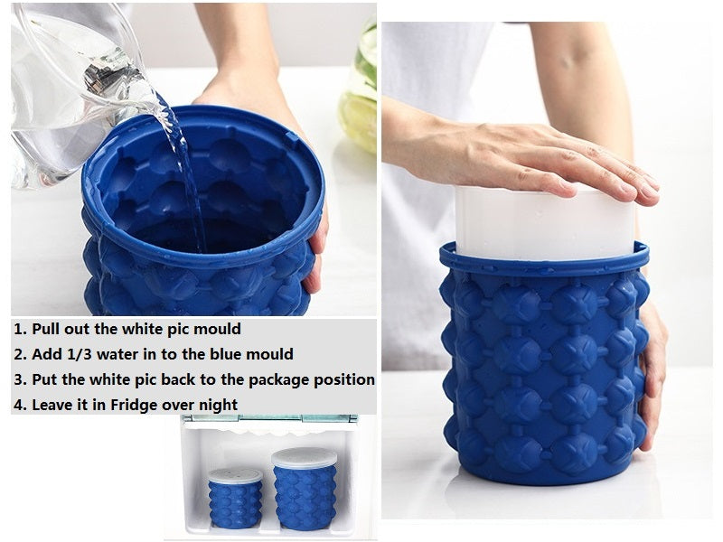 Small Ice Cube Maker Genie Silicone Wine Ice Bucket Big Ice Cube Tray Mold Cup dealonline.co.nz