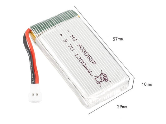 3.7V 1200mAh White Li-Po Rechargeable Battery for Drone dealonline.co.nz