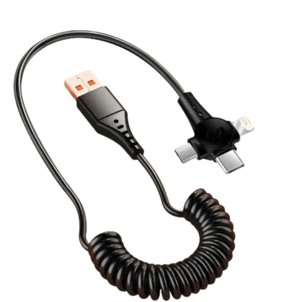 120W 3-in-1 USB-C Super-Fast Retractable Charging Cable Habicare