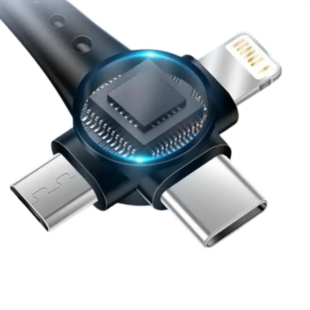 120W 3-in-1 USB-C Super-Fast Retractable Charging Cable Habicare