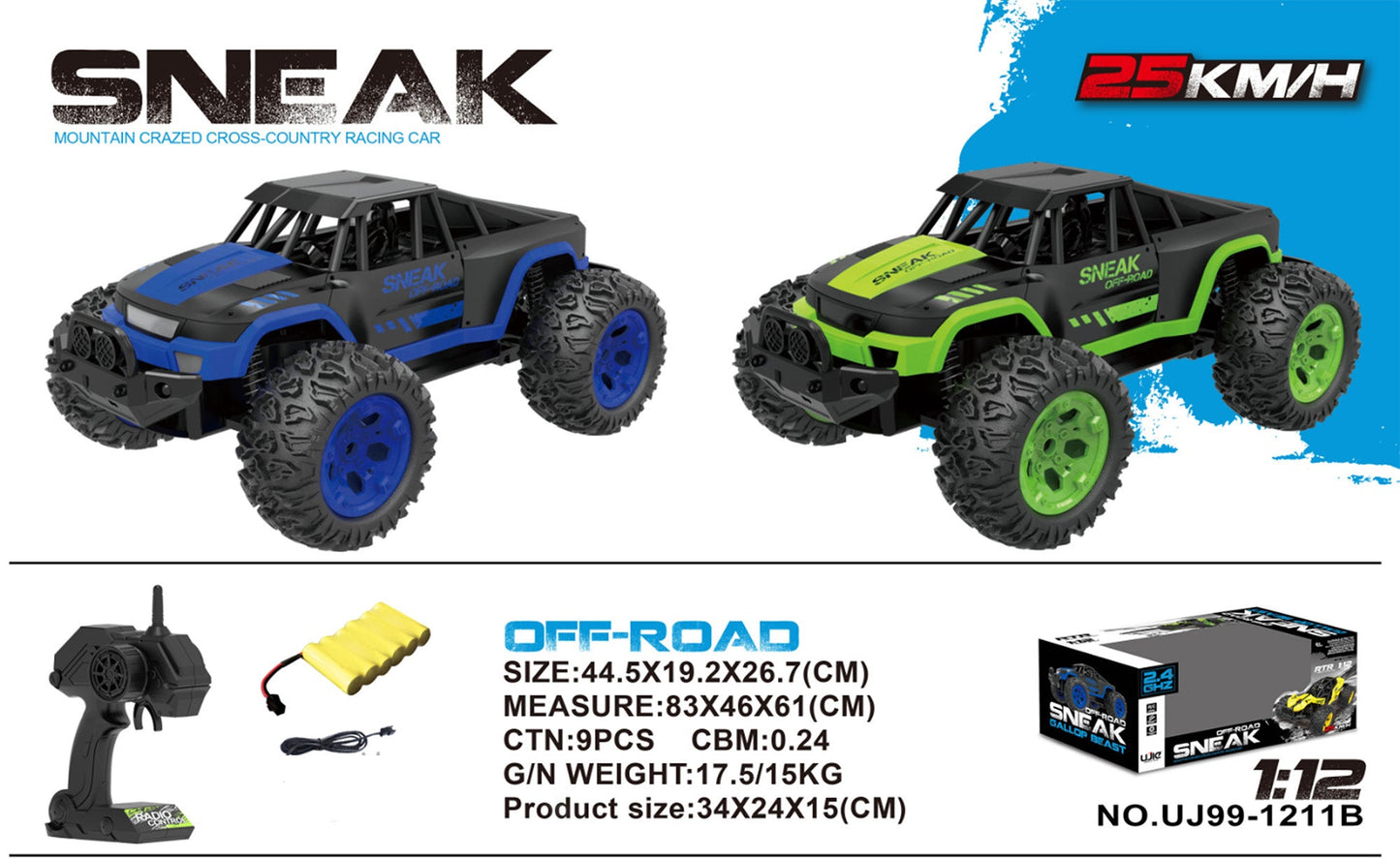 Dune Truck - SNEAK Mountain Crazed Cross-Coutry Racing Car 25KM/H 1:12 dealonline.co.nz