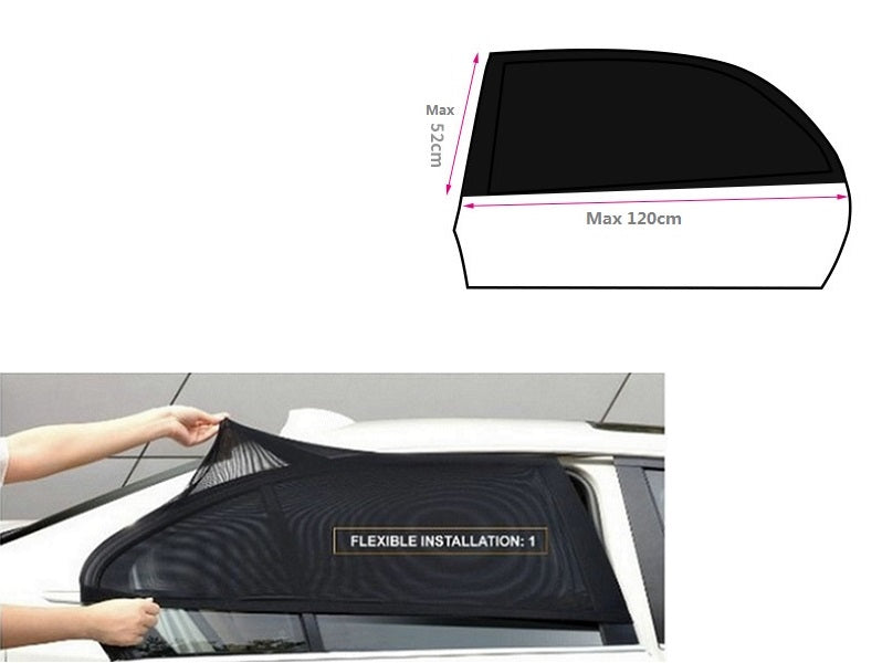 2*Car Side Rear Window Sun Visor Shade Mesh Cover Shield Sunshade UV Protector dealonline.co.nz