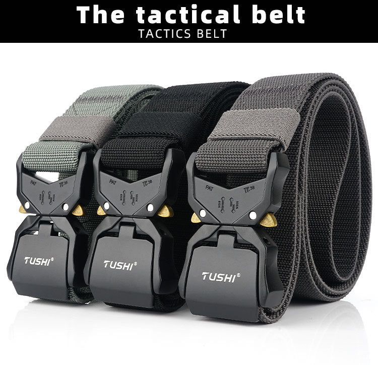 Tactical Belt Military Hiking Nylon Web Rigger Work Belts Heavy-Duty Quick-Relea dealonline.co.nz