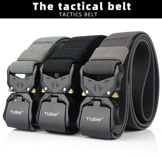 Tactical Belt Military Hiking Nylon Web Rigger Work Belts Heavy-Duty Quick-Relea dealonline.co.nz