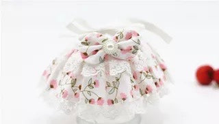 Floral Lace bibs outfits for cats-4