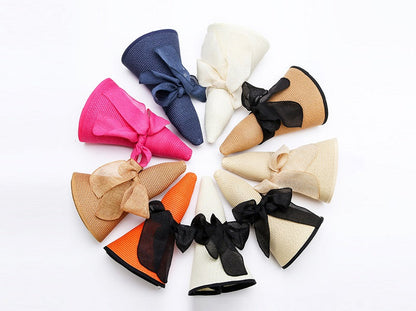 BEIGE - Women Lady Sun Straw Hat Wide Large Brim Floppy Derby Summer Beach Cap dealonline.co.nz