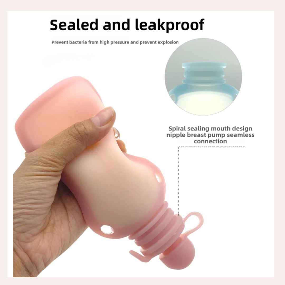 Reusable Silicone Food Storage Pouches 150ml - For Milk, Purees & Snacks