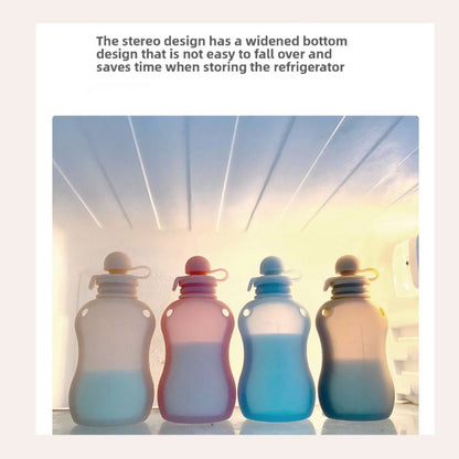 Reusable Silicone Food Storage Pouches 150ml - For Milk, Purees & Snacks