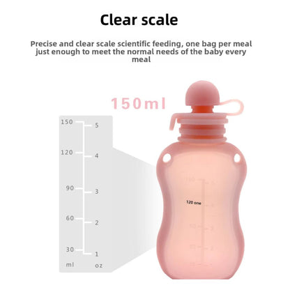 Reusable Silicone Food Pouches 150ml - For Milk, Purees & Snacks