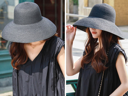 Sun Straw Hat Wide Brim Floppy Derby Summer Beach Cap WHITE dealonline.co.nz