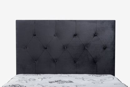 Fenland Headboard Black Velvet Single Size sue-e furniture