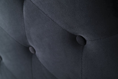 Fenland Headboard Black Velvet King Size sue-e furniture