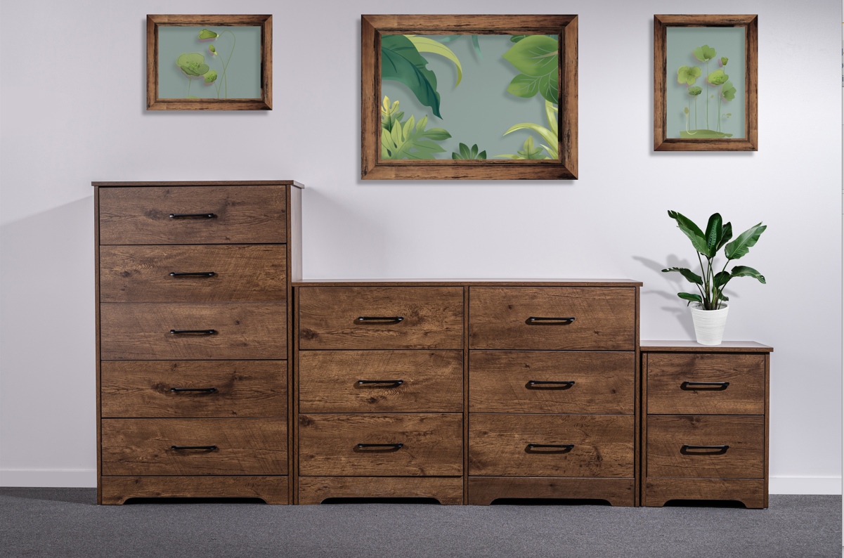 'Althea' Wallnut color Five Drawers sue-e furniture