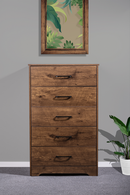 'Althea' Wallnut color Five Drawers sue-e furniture