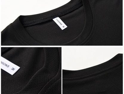 NZ-3XL-Mens 2 Piece Outfit Sport Set Short Sleeve Summer Leisure Short Thin Sets dealonline.co.nz