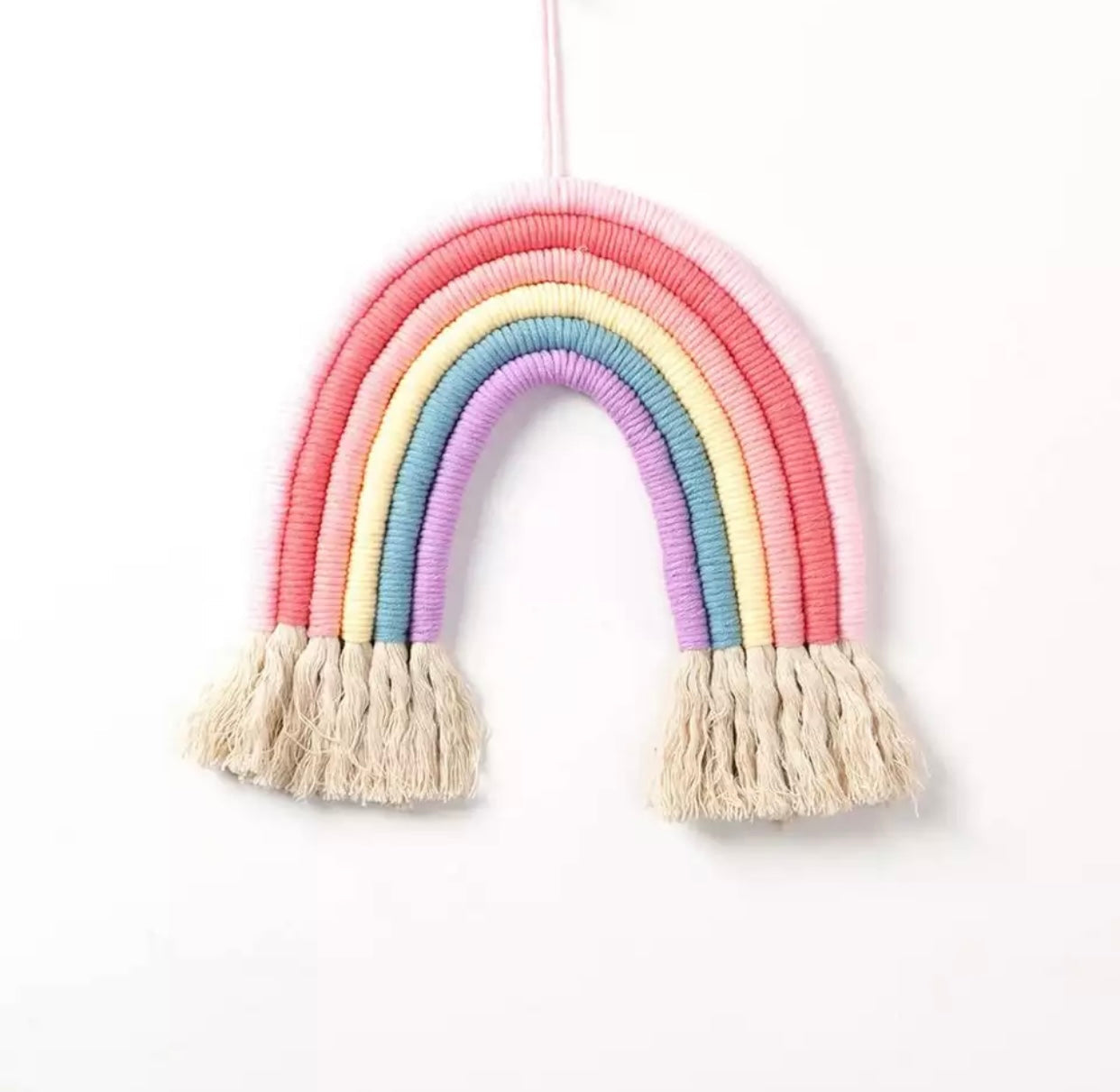 Different colors Handmade Rope Rainbow Wall Hanging / Nursery Decor / Baby Room Decor / Pets home/Nursery Wall Art-4