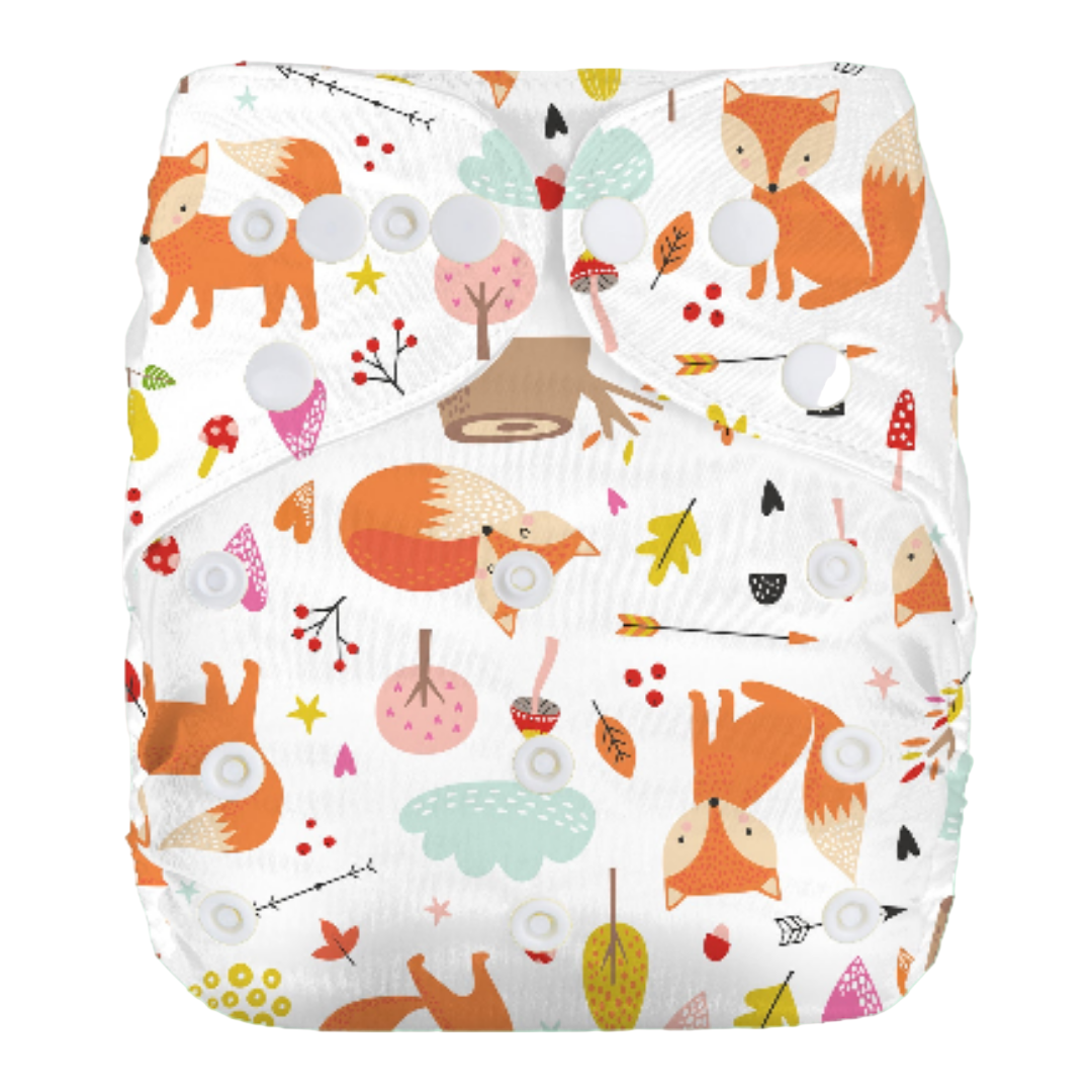 Reusable Cloth Nappies - One Size Fits 3-17kg, Eco-Friendly