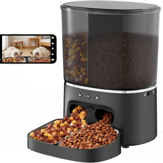 PawTime 8L Smart WiFi Pet Feeder with Dual Bowls