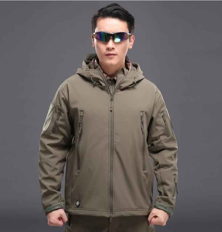 Men's Tactical Softshell Jacket — Waterproof Windproof Fleece Lined | Outdoor & Hiking