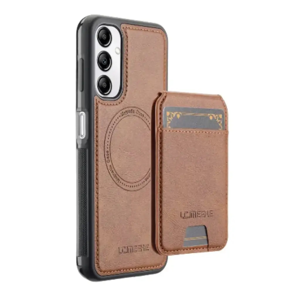 2-in-1 Leather Case for Samsung Series (Brown) Habicare