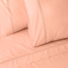 ORGANIC COTTON COLOURED SHEET SET 250TC - PEACH NECTAR