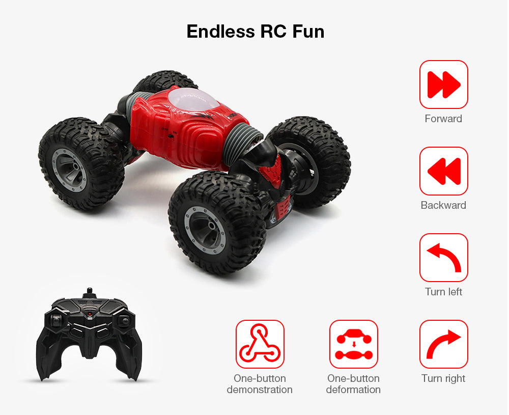 4WD Remote Control Stunt Transforms Car with Light dealonline.co.nz