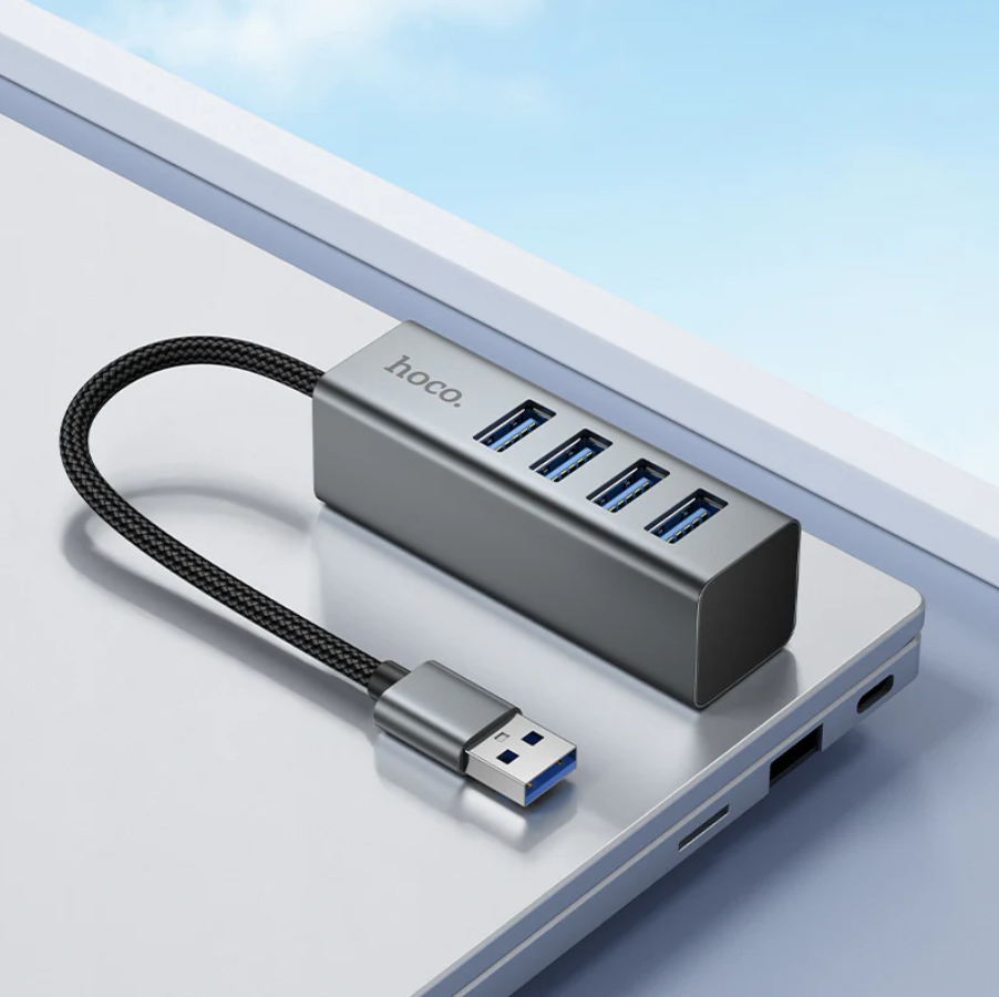 USB A to 4 Port USB 3.0 Expansion Hub 5Gbps (HB1B) techplus
