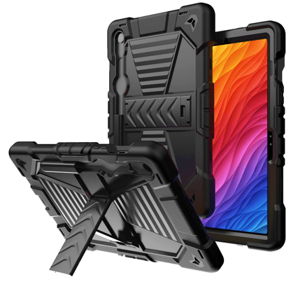 Samsung Galaxy Tab S9 FE Rugged Shockproof Case with Kickstand (Black)
