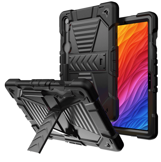 Samsung Galaxy Tab S9 FE Rugged Shockproof Case with Kickstand (Black)