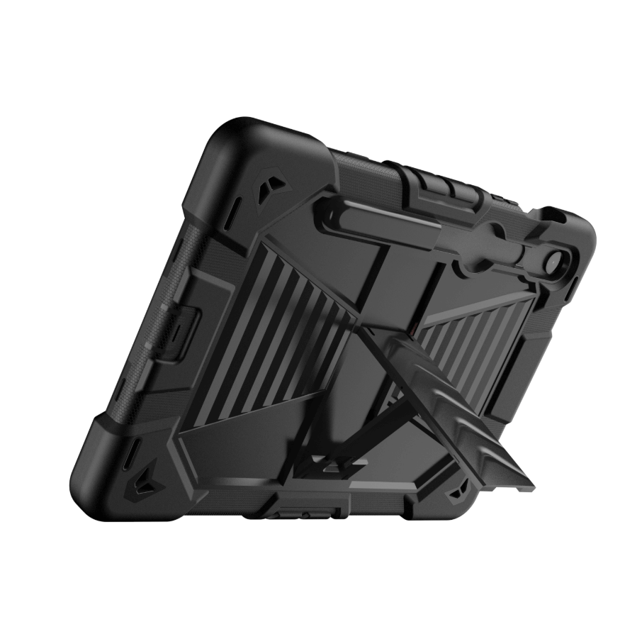 Samsung Galaxy Tab S9 FE Rugged Shockproof Case with Kickstand (Black)