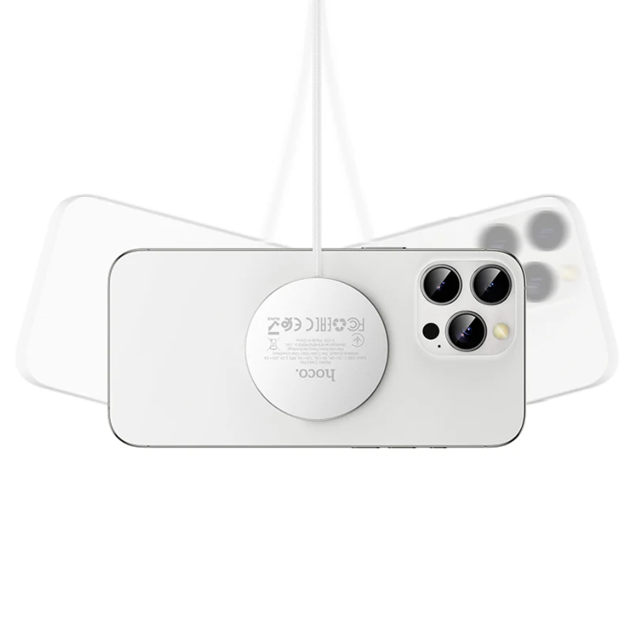 Hoco 25W Qi2.2 Magnetic Wireless Charger (CW63 Pro) White techplus