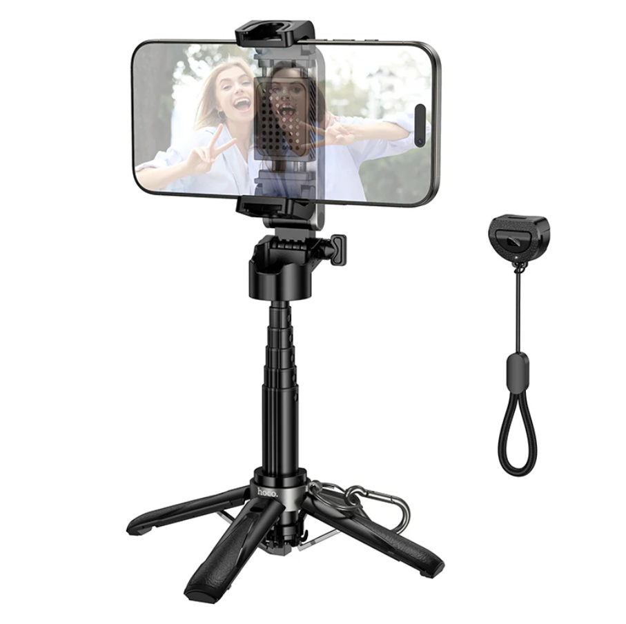 Hoco Mini Bluetooth Selfie Stick Tripod With Remote (K27) techplus