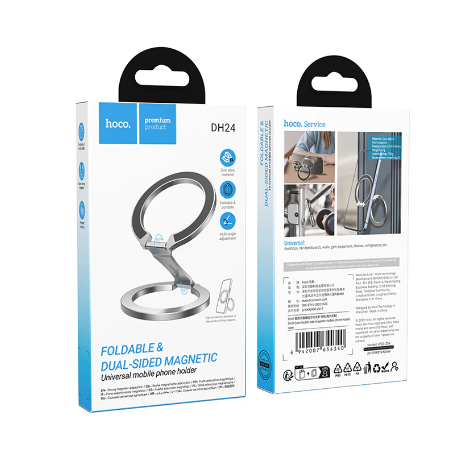 Hoco Magnetic Universal Phone Holder Foldable Dual Magnet Stand (DH24) techplus