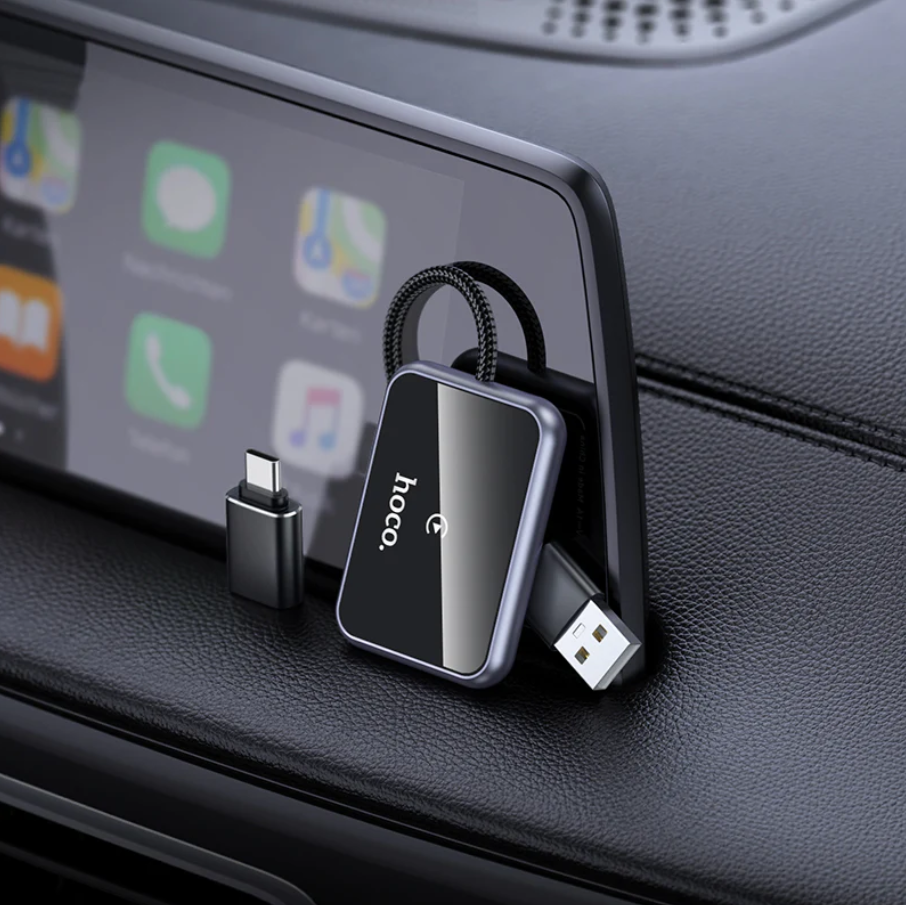 Hoco Wireless CarPlay Adapter USB-A USB-C Converter (HU1) techplus