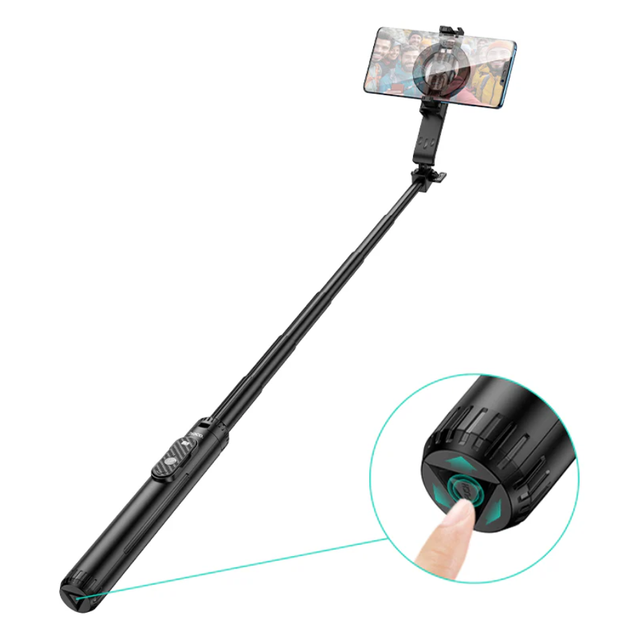 Hoco Bluetooth Selfie Stick With 1.5m Tripod Magnetic Phone Holder (K25) techplus